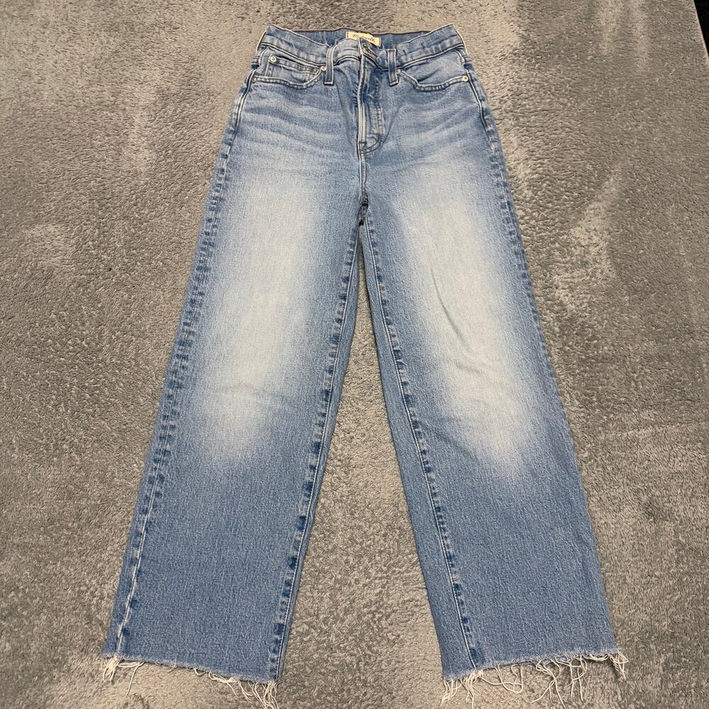 Madewell Jeans Womens 26 (26x26) Perfect Vintage Wide Leg Blue High Rise Crop